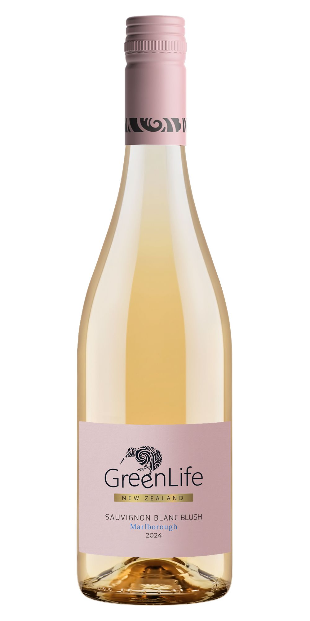 Вино ГРИН ЛАЙФ Совиньон Блан Блаш Мальборо розовое сух 12.5% ст/б 0.75л