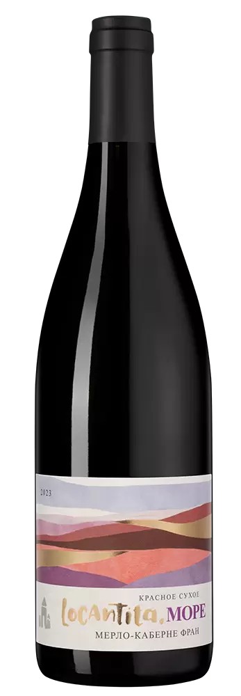 Вино СКАЛИСТЫЙ БЕРЕГ Локантита Море Мерло Каберне Фран красное сух 13.6% ст/б 0.75л