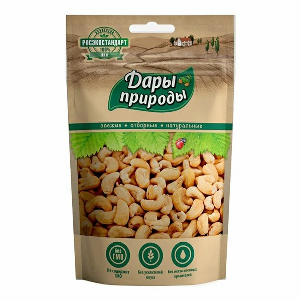 Кешью ДАРЫ ПРИРОДЫ жареный ядро 70г