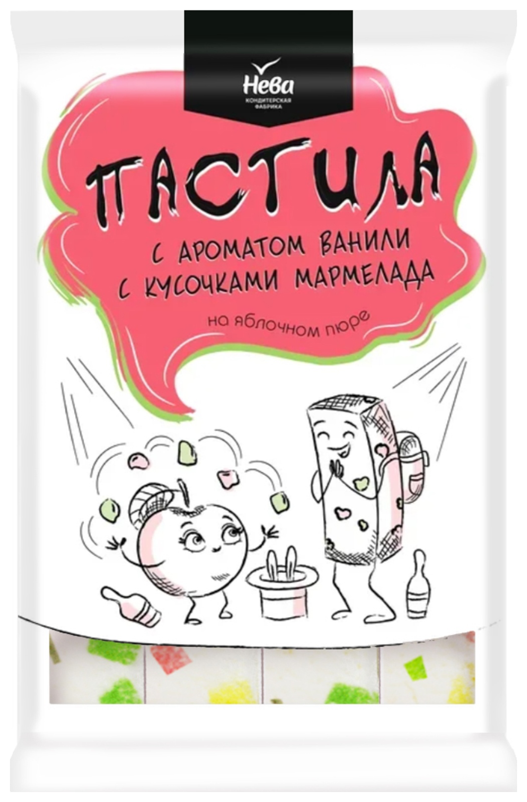 Пастила НЕВА ванильная с мармеладом 220г