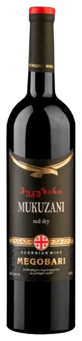 Вино МЕГОБАРИ Мукузани красное сух 12% ст/б 1.5л