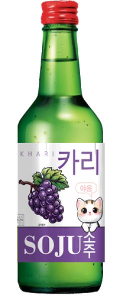 Аперитив КХАРИ Соджу со вкусом винограда 18.2% ст/б 0.375л