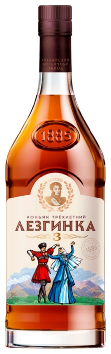 Коньяк ЛЕЗГИНКА 3 года 40% ст/б 0.5л