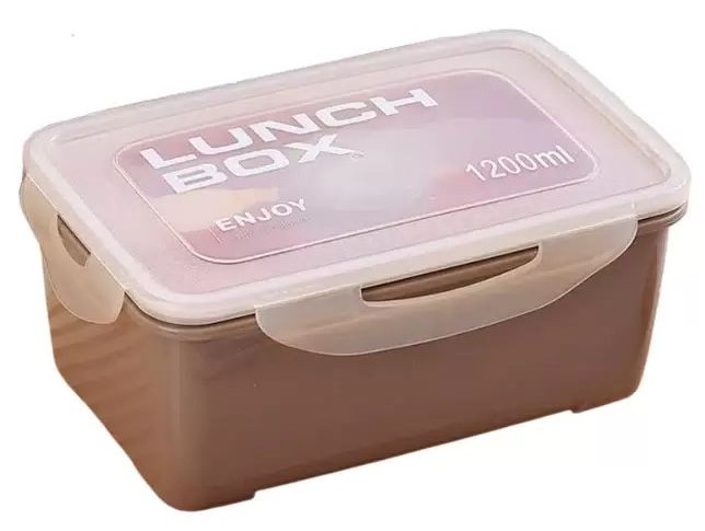 Ланч-бокс ЭНДЖОЙ с приборами бежевый 1.2л