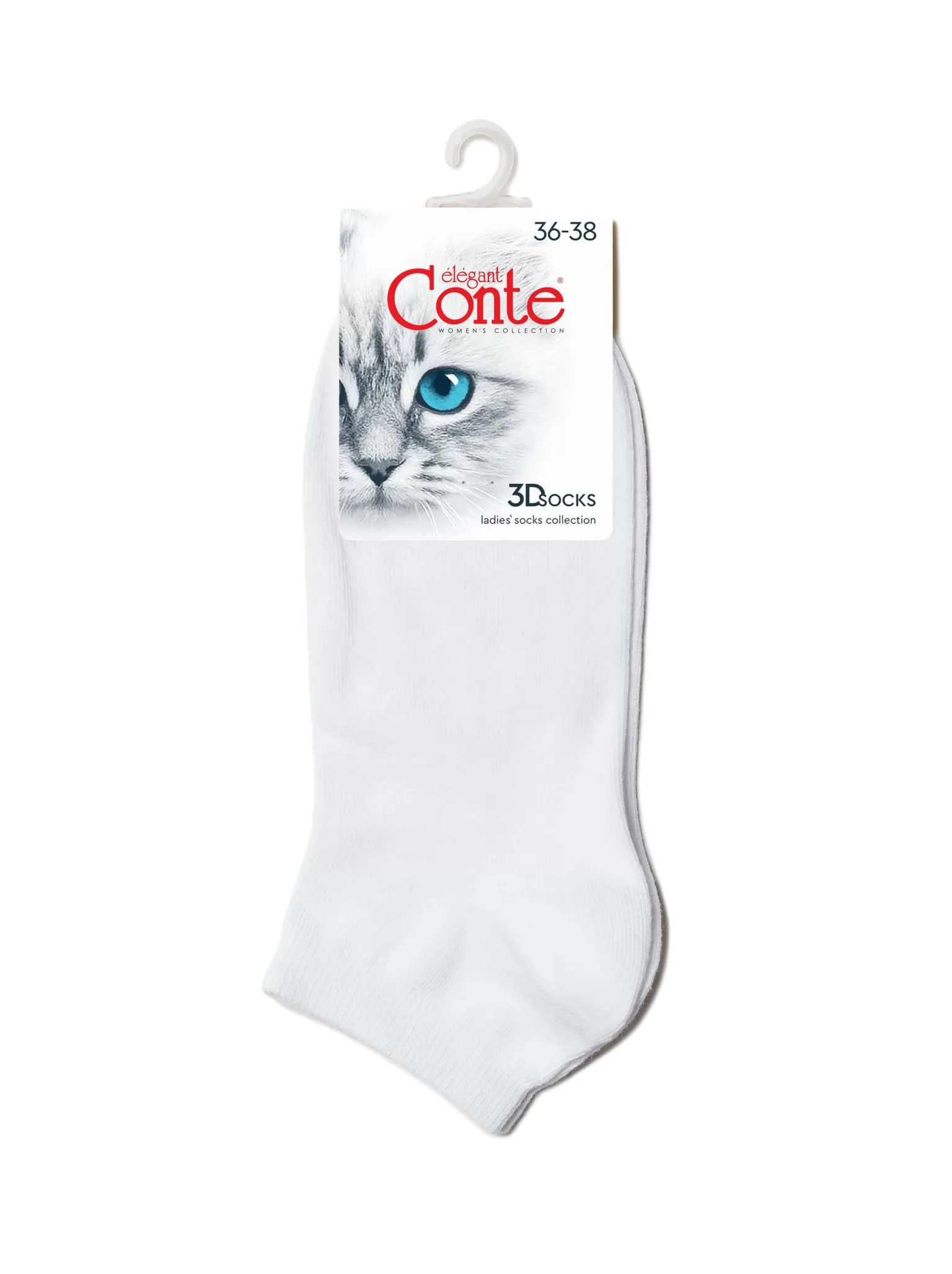 Носки женские КОНТЕ Элегант 3Д Сокс белые р.23-25 арт.24С-3СП