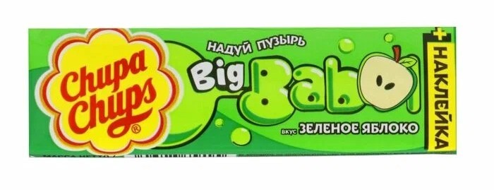 Жевательная резинка ЧУПА ЧУПС Биг Бабол яблоко 20г