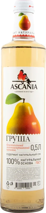 Газ.напиток АСКАНИЯ груша ст/б 0.5л