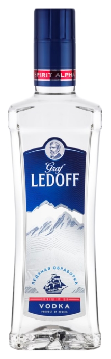 Водка ГРАФ ЛЕДОФФ 40% ст/б 0.5л