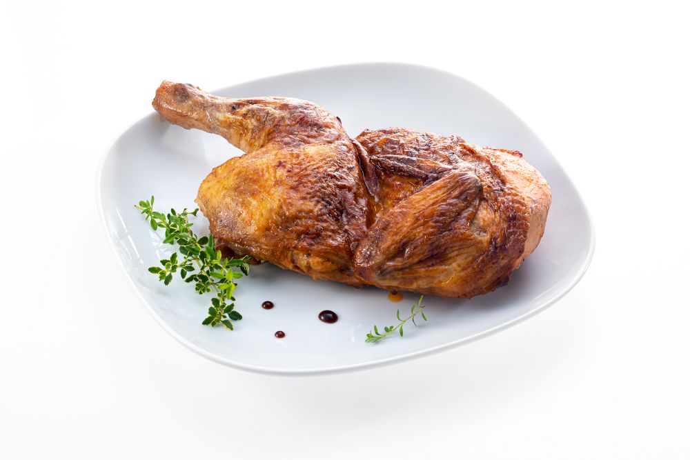 Курица полутушка запеченная