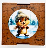 Пазл фигурный АПИЛКА Бобер арт.5