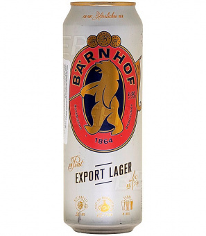 Пиво БЕРНХОФ Экспорт Лагер светлое 4.9% ж/б 0.568л