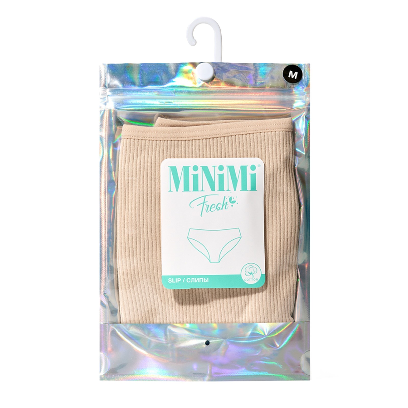 Трусы женские МИНИМИ Рибана слип молочные р.48