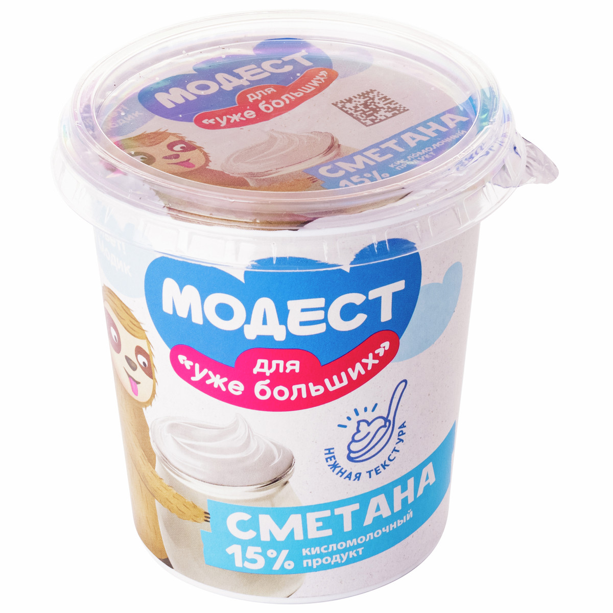Сметана МОДЕСТ бзмж 15% стакан 320г