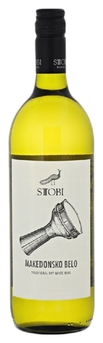 Вино СТОБИ Македонское белое сух 11% ст/б 1л