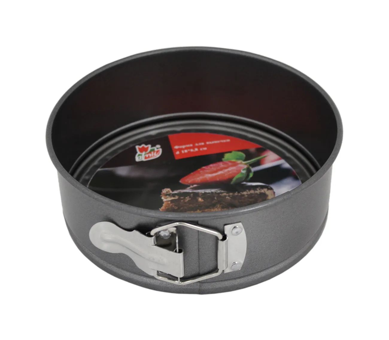 Форма для выпечки АТМИКС Д18см с антипригарным покрытием серая арт.YL-В01