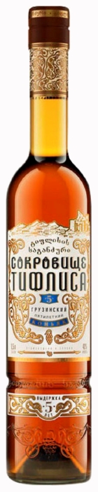 Коньяк СОКРОВИЩЕ ТИФЛИСА 5 лет 40% ст/б 0.5л