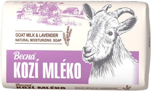 Мыло туалетное ВЕСНА Кози Млеко с экстрактом козьего молока и лаванды 90г