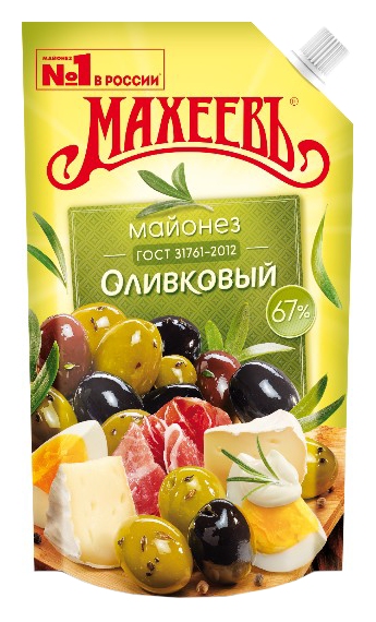 Майонез МАХЕЕВЪ Оливковый 67% д/пак 400мл