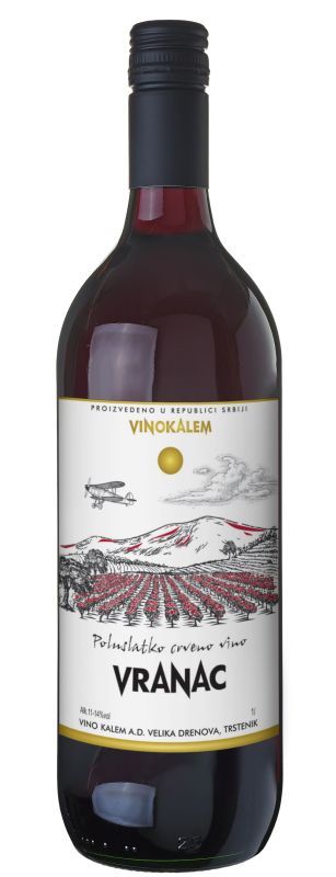 Вино ВИНО КАЛЕМ Вранец красное п/сл 11-14% ст/б 1л