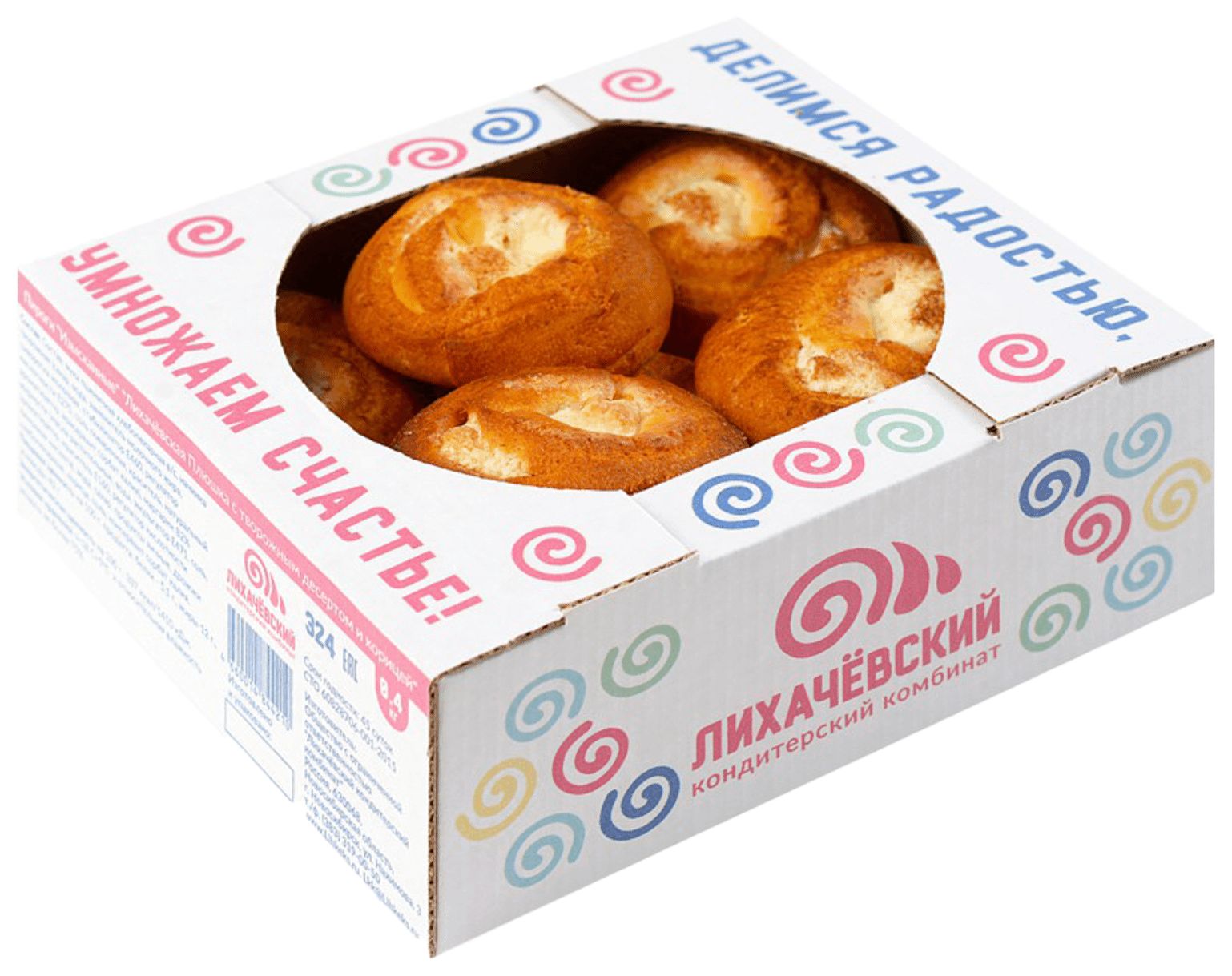 Пироги ЛИХАЧЕВСКИЙ Изысканные с творожным десертом и корицей 400г