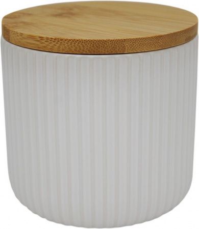 Банка НАТАМ Айсберг с бамбуковой крышкой керамика 500мл арт.KRSCC066