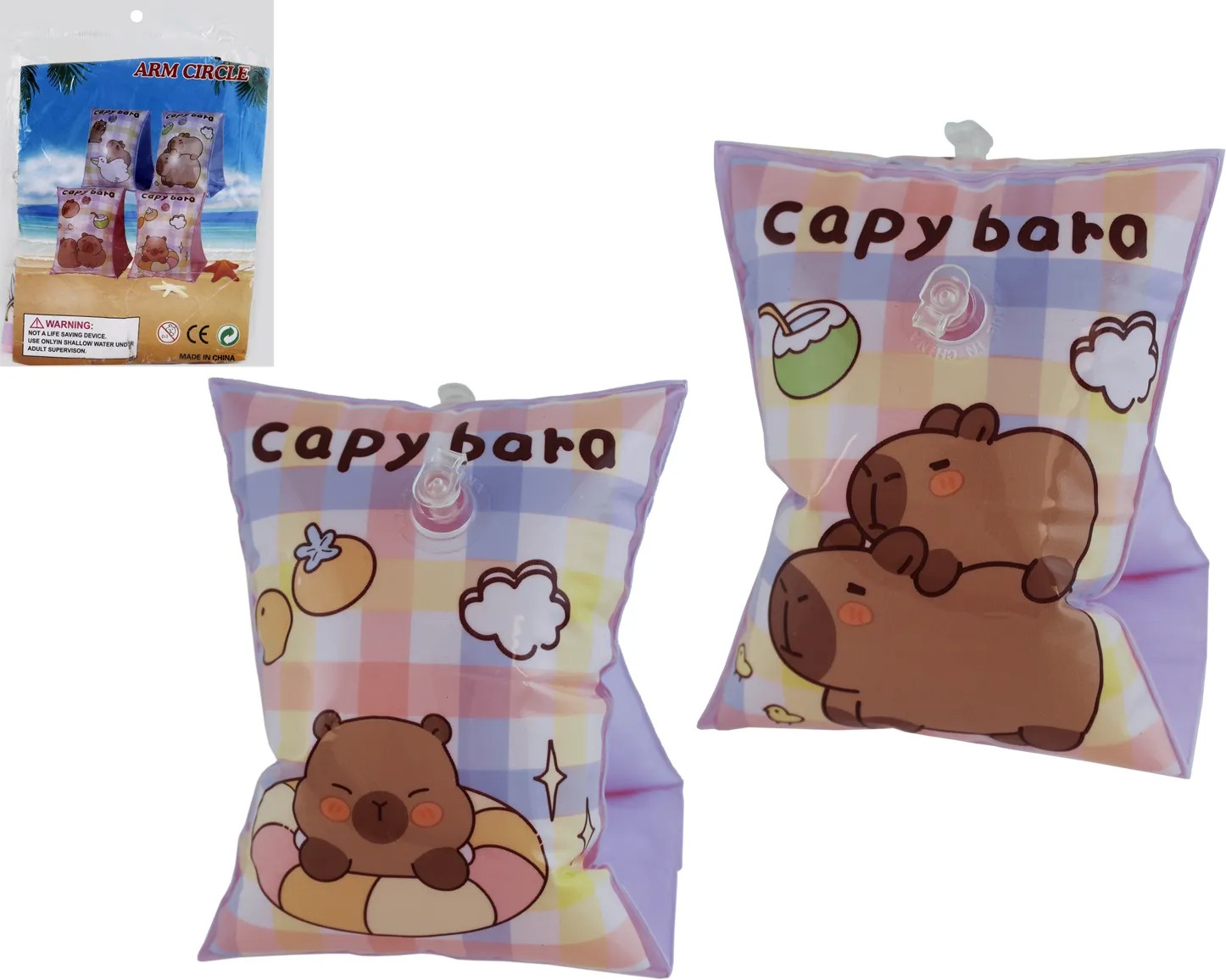 Нарукавники надувные для плавания голубой арт.AR-42M