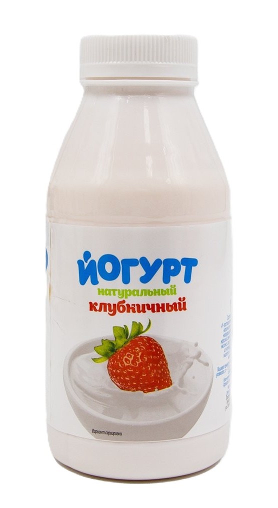 Йогурт ЗЕЛЕНЫЙ ЛУГ клубничный бзмж 2.5% 340г