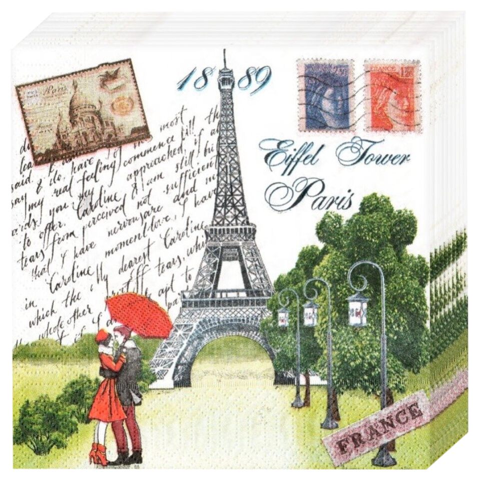 Салфетки НЬЮ ЛАЙН Париж 33*33см 2сл 20шт