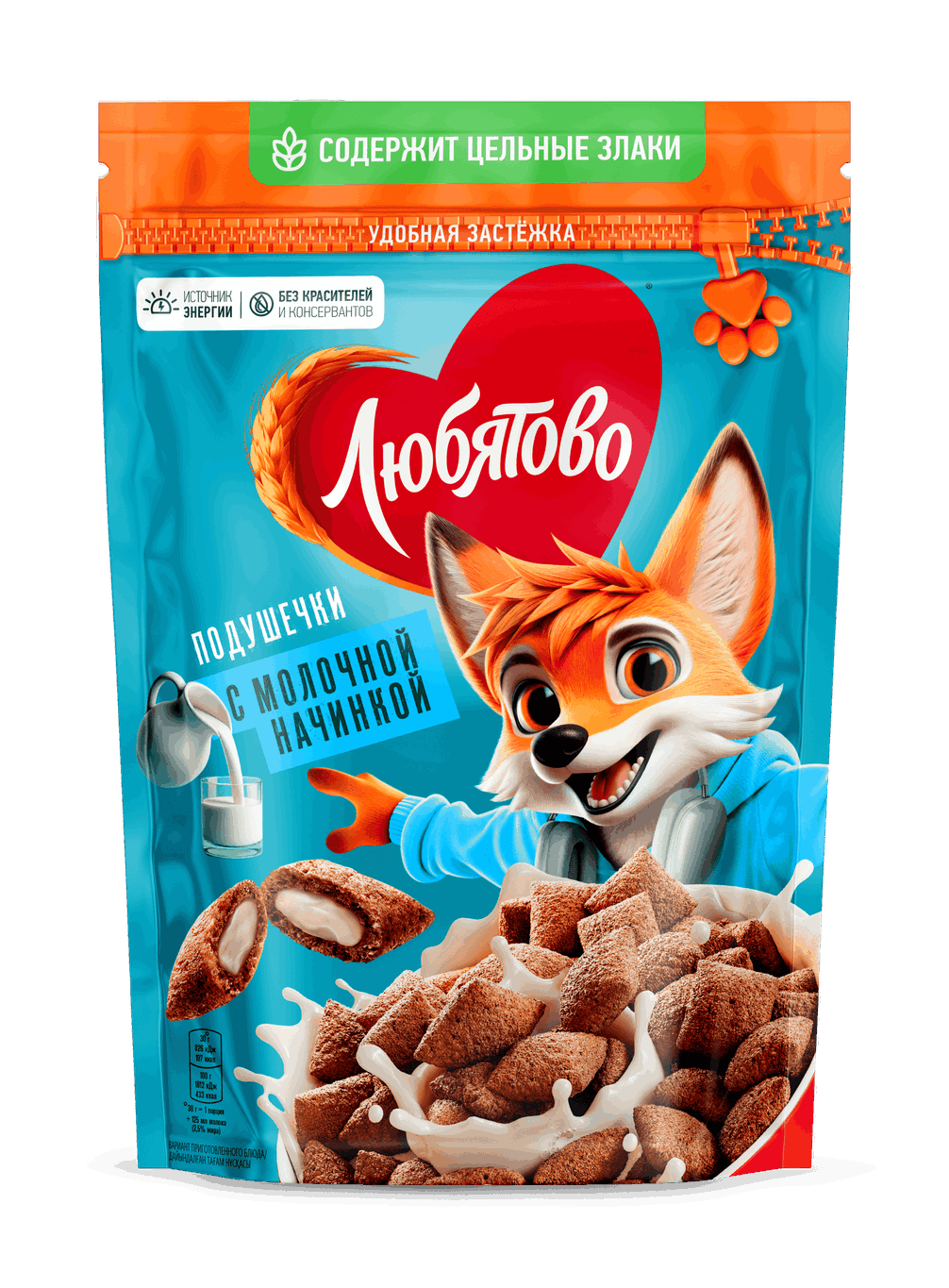 Подушечки ЛЮБЯТОВО с молочной начинкой 220г