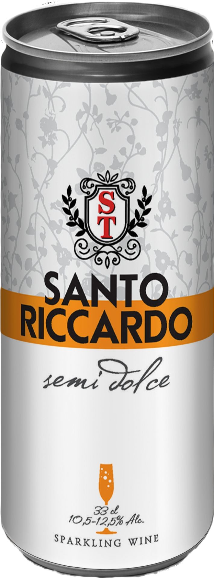 Игристое вино САНТО РИКАРДО белое п/сл 10.5-12.5% ж/б 0.33л