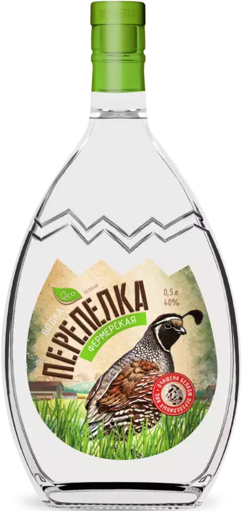 Водка ПЕРЕПЕЛКА Фермерская 40% ст/б 0.5л