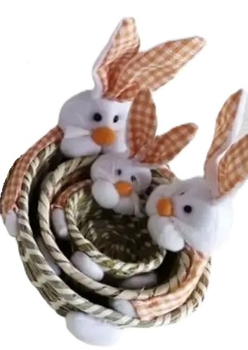 Набор корзинок СФЕРА Заяц с оранжевым 3шт арт.СфE126