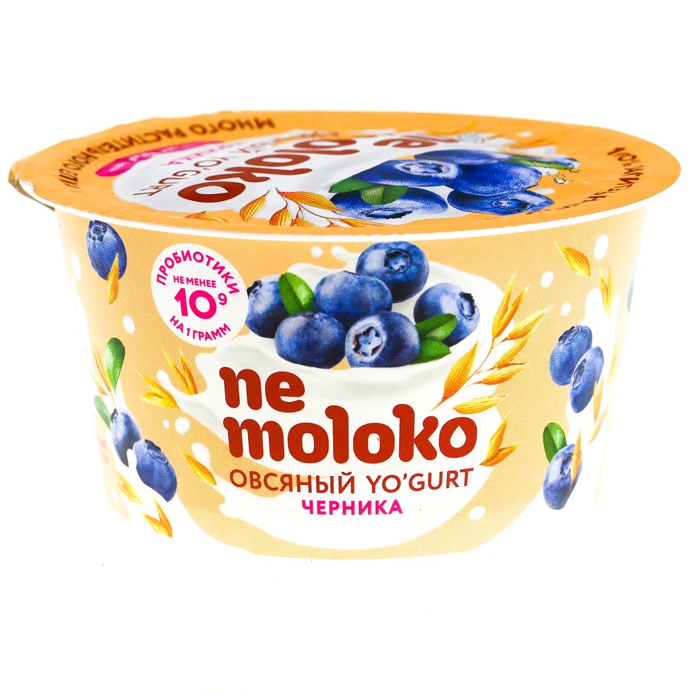 Йогурт овсяный НЕМОЛОКО черника 5% 130г