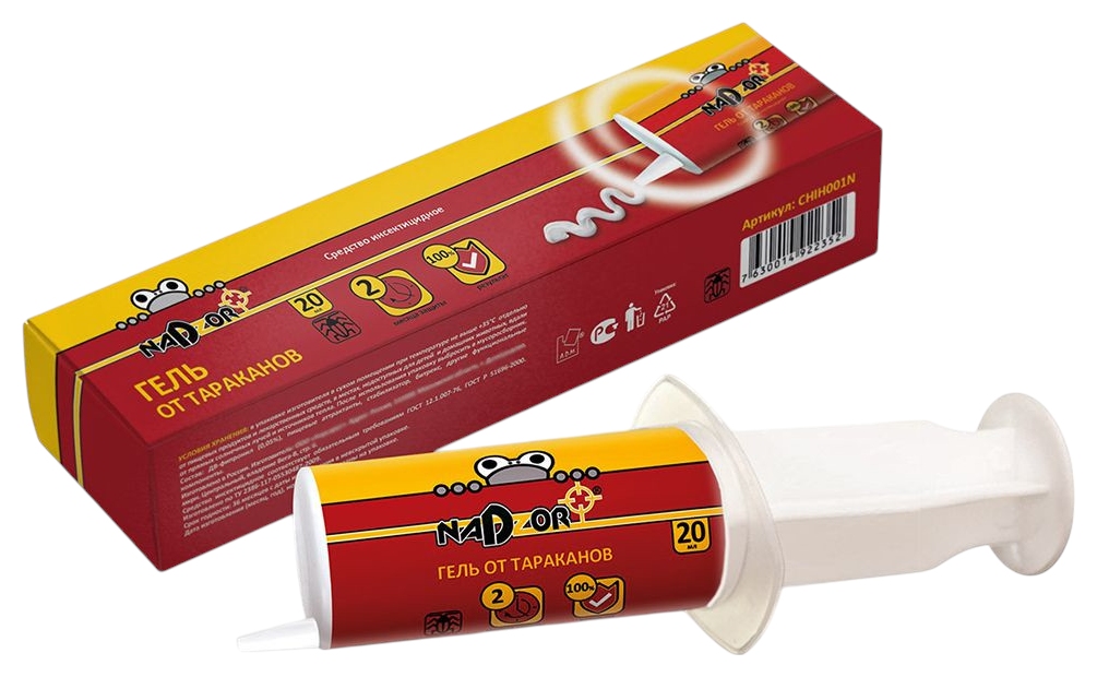 Гель от тараканов НАДЗОР в шприце 20г