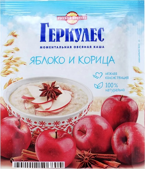 Каша овсяная РУССКИЙ ПРОДУКТ с корицей и молоком м/у 35г