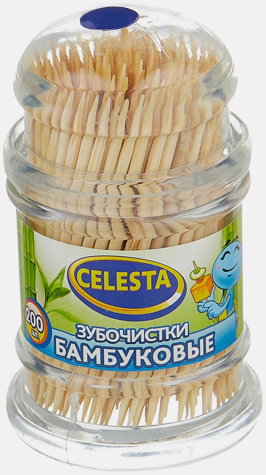Зубочистки СЕЛЕСТА бамбуковые 200шт