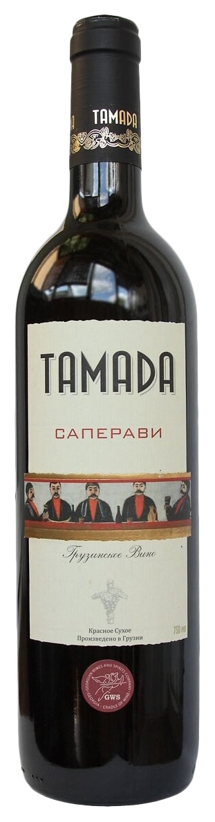 Вино ТАМАДА Саперави красное сух 13.5% 0.75л