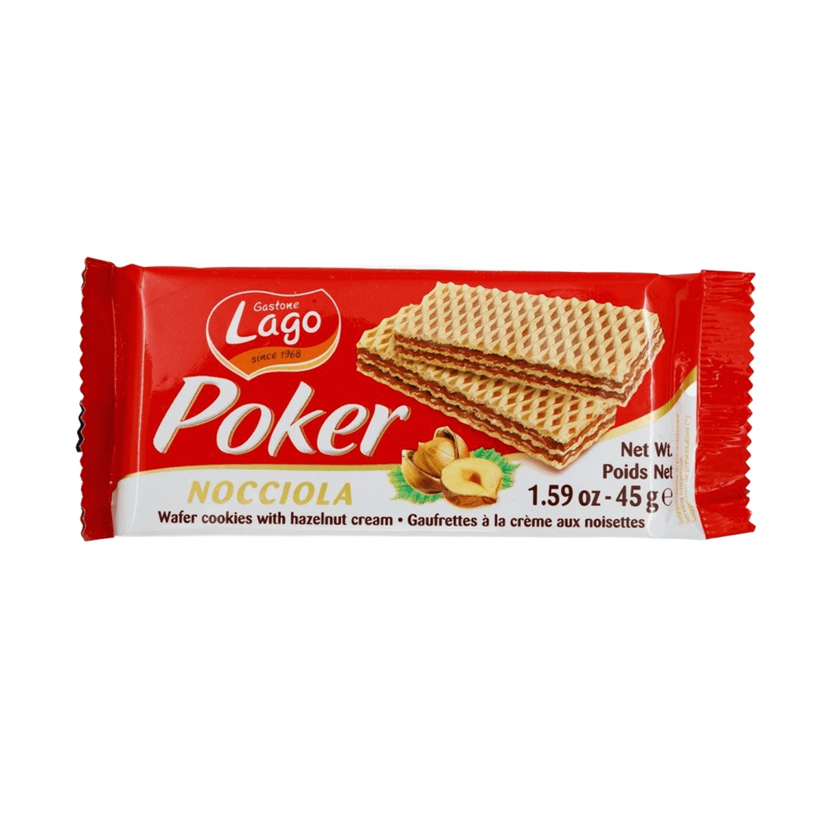 Вафли ГАСТОНЕ ЛАГО Покер с кремом из фундука 45г