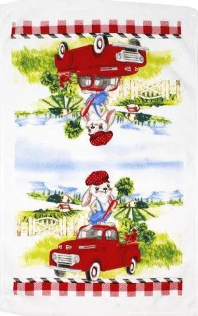 Полотенце кухонное НАТАМ Зайчик на машине 38*63см арт.PVT06001 НГ