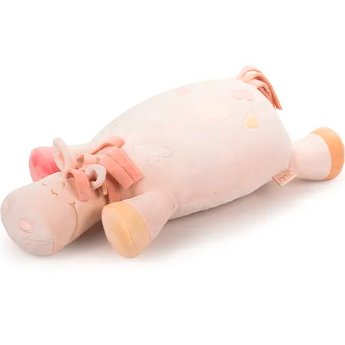 Игрушка мягкая Лошадка Тося подушка ангелочек персиковая 43см