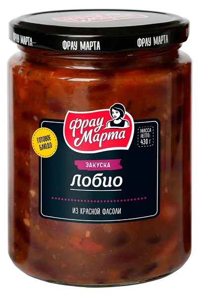 Закуска ФРАУ МАРТА Лобио из красной фасоли 430г