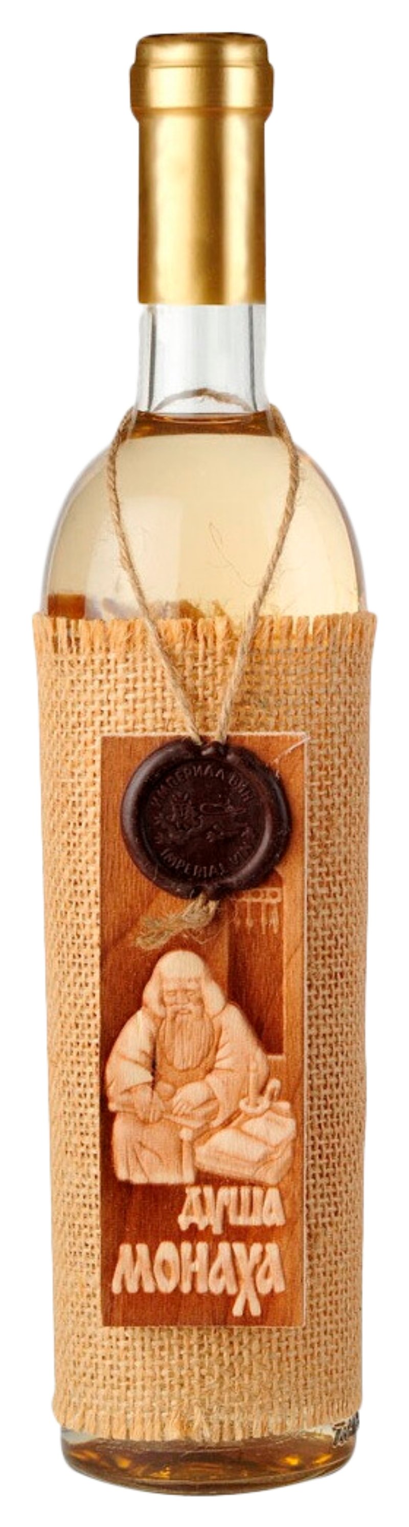 Вино ДУША МОНАХА белое п/сл деревянная этикетка 10-12% ст/б 0.7л
