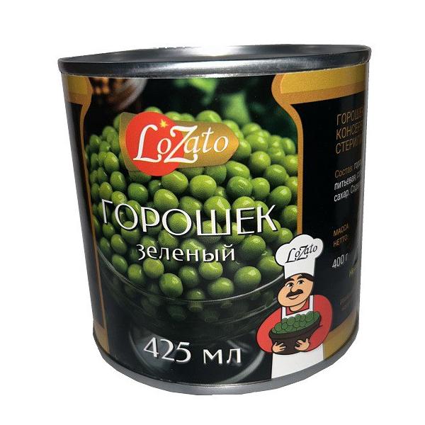 Горошек ЛОЗАТО зеленый ж/б 425мл