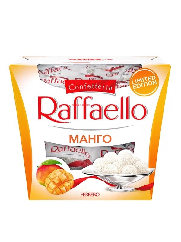 Набор конфет РАФФАЭЛЛО Манго с цельным миндалем 130г