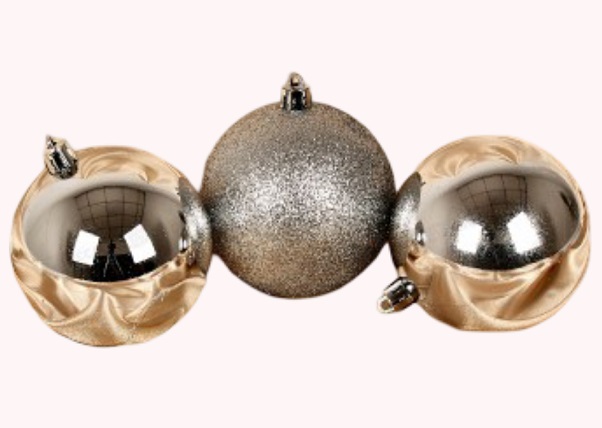 Набор шаров ТАМ-ТАМ серебро Д8см 3шт арт.SYQA-0122274