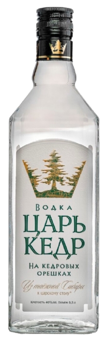 Водка ЦАРЬ КЕДР 38-40% ст/б 0.5л