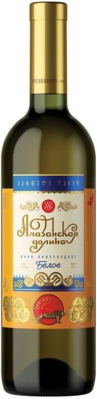 Вино ГРУЗВИНПРОМ Алазанская долина белое п/сл 11-12% ст/б 0.75л
