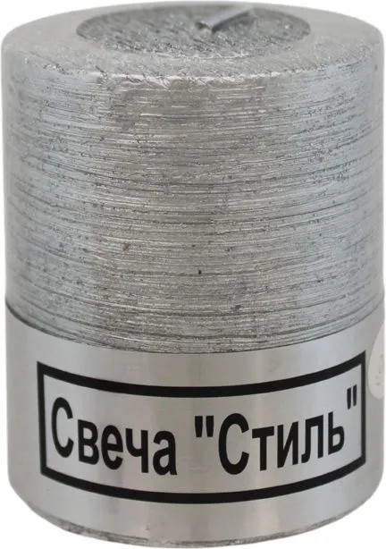 Свеча НАТАМ Стиль 7.5см серебро металлик арт.KL535253-SI
