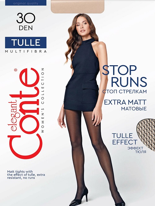 Колготки КОНТЕ Тюль 30ден натурал 3
