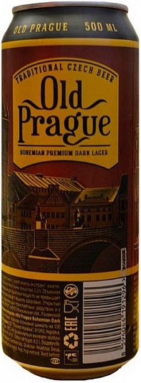 Пиво ОЛД ПРАГА Богемия дарк лагер темное 4.4% ж/б 0.5л